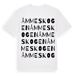 Åmmeskogen ordlek t-shirt – ekologisk bomull t-shirt från Pinshirt