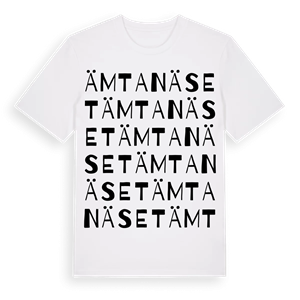 Ämtanäset ordlek t-shirt – ekologisk bomull t-shirt från Pinshirt