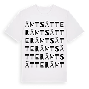 Ämtsätter ordlek t-shirt – ekologisk bomull t-shirt från Pinshirt
