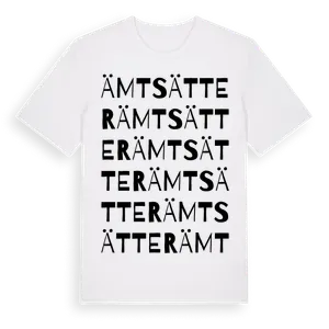 Ämtsätter ordlek t-shirt – ekologisk bomull t-shirt från Pinshirt