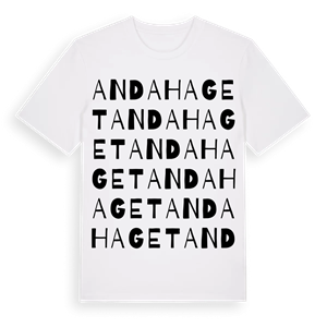 Andahaget ordlek t-shirt – ekologisk bomull t-shirt från Pinshirt