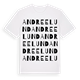 White t-shirt med Andreelund ordlek t-shirt