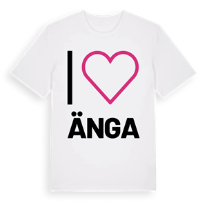 Jag älskar Änga t-shirt stort tryck – ekologisk bomull t-shirt från Pinshirt