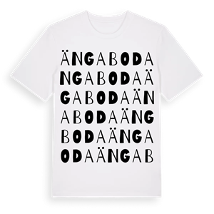 Ängaboda ordlek t-shirt – ekologisk bomull t-shirt från Pinshirt