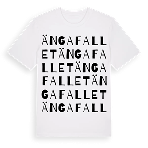 Ängafallet ordlek t-shirt – ekologisk bomull t-shirt från Pinshirt