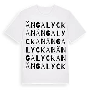 Ängalyckan ordlek t-shirt – ekologisk bomull t-shirt från Pinshirt