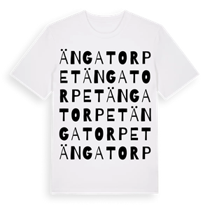 Ängatorpet ordlek t-shirt – ekologisk bomull t-shirt från Pinshirt