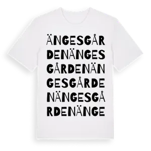 Ängesgården ordlek t-shirt – ekologisk bomull t-shirt från Pinshirt