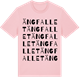 Pink Cotton t-shirt med Ängfallet ordlek t-shirt