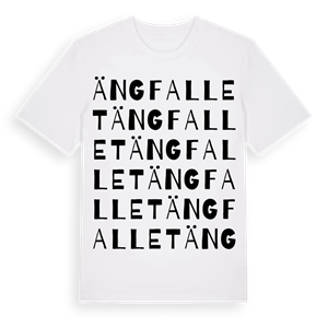Ängfallet ordlek t-shirt – ekologisk bomull t-shirt från PinShirt
