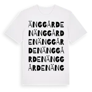 Änggården ordlek t-shirt – ekologisk bomull t-shirt från Pinshirt