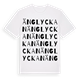 White t-shirt med Änglyckan ordlek t-shirt
