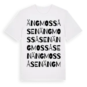 Ängmossåsen ordlek t-shirt – ekologisk bomull t-shirt från Pinshirt