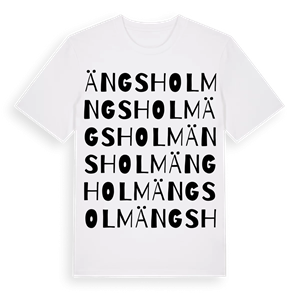 Ängsholm ordlek t-shirt – ekologisk bomull t-shirt från Pinshirt