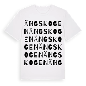 Ängskogen ordlek t-shirt – ekologisk bomull t-shirt från Pinshirt