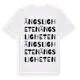 White t-shirt med Ängsligheten ordlek t-shirt