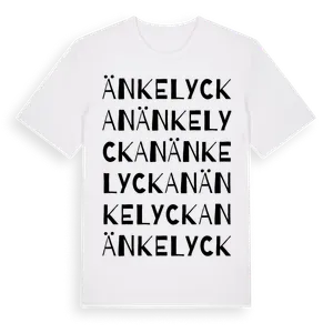 Änkelyckan ordlek t-shirt – ekologisk bomull t-shirt från Pinshirt