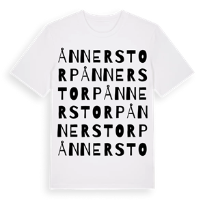 Ånnerstorp ordlek t-shirt – ekologisk bomull t-shirt från Pinshirt