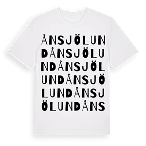 Ånsjölund ordlek t-shirt – ekologisk bomull t-shirt från Pinshirt