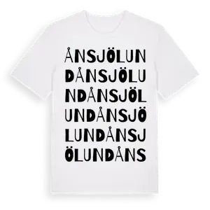 Ånsjölund ordlek t-shirt – ekologisk bomull t-shirt från Pinshirt