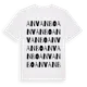 White t-shirt med Anvanbo ordlek t-shirt