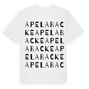 Apelabacke ordlek t-shirt – ekologisk bomull t-shirt från Pinshirt