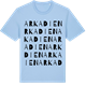 Blue Soul t-shirt med Arkadien ordlek t-shirt