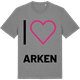 Mid Heather Gray t-shirt med Jag älskar Arken t-shirt stort tryck