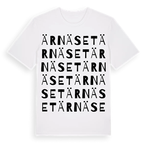 Ärnäset ordlek t-shirt – ekologisk bomull t-shirt från Pinshirt