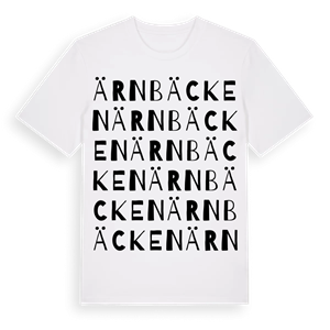 Ärnbäcken ordlek t-shirt – ekologisk bomull t-shirt från Pinshirt