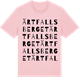 Pink Cotton t-shirt med Ärtfallsberget ordlek t-shirt