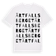 White t-shirt med Ärtfallsberget ordlek t-shirt