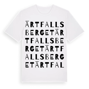 Ärtfallsberget ordlek t-shirt – ekologisk bomull t-shirt från Pinshirt
