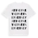 White t-shirt med Arvaby ordlek t-shirt