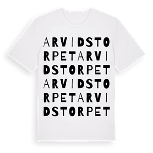 Arvidstorpet ordlek t-shirt – ekologisk bomull t-shirt från Pinshirt