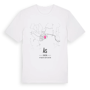 Ås karta t-shirt – ekologisk bomull t-shirt från Pinshirt