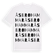 White t-shirt med Åsbrohammar ordlek t-shirt