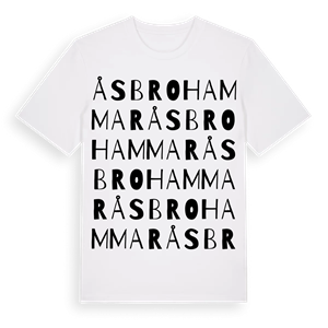 Åsbrohammar ordlek t-shirt – ekologisk bomull t-shirt från Pinshirt