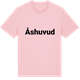 Pink Cotton t-shirt med Åshuvud fetstil t-shirt