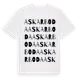 White t-shirt med Askarboda ordlek t-shirt