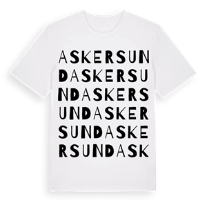 Askersund ordlek t-shirt – ekologisk bomull t-shirt från Pinshirt