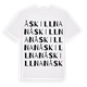 White t-shirt med Åskillnan ordlek t-shirt