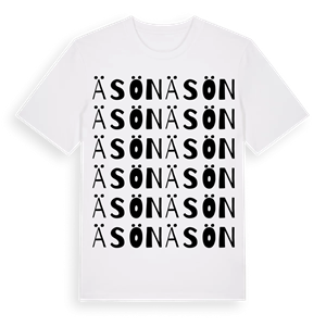Äsön ordlek t-shirt – ekologisk bomull t-shirt från Pinshirt