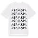 White t-shirt med Aspa ordlek t-shirt