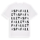 White t-shirt med Aspafallet ordlek t-shirt