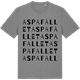 Mid Heather Gray t-shirt med Aspafallet ordlek t-shirt