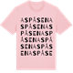 Pink Cotton t-shirt med Aspåsen ordlek t-shirt