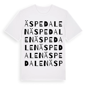 Äspedalen ordlek t-shirt – ekologisk bomull t-shirt från PinShirt