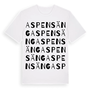 Aspensäng ordlek t-shirt – ekologisk bomull t-shirt från Pinshirt