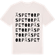 Vintage White t-shirt med Äspetorp ordlek t-shirt